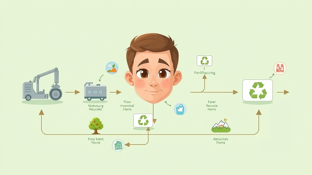 EPR process flowchart illustrating product journey from manufacturing to recycling, highlighting producer responsibility